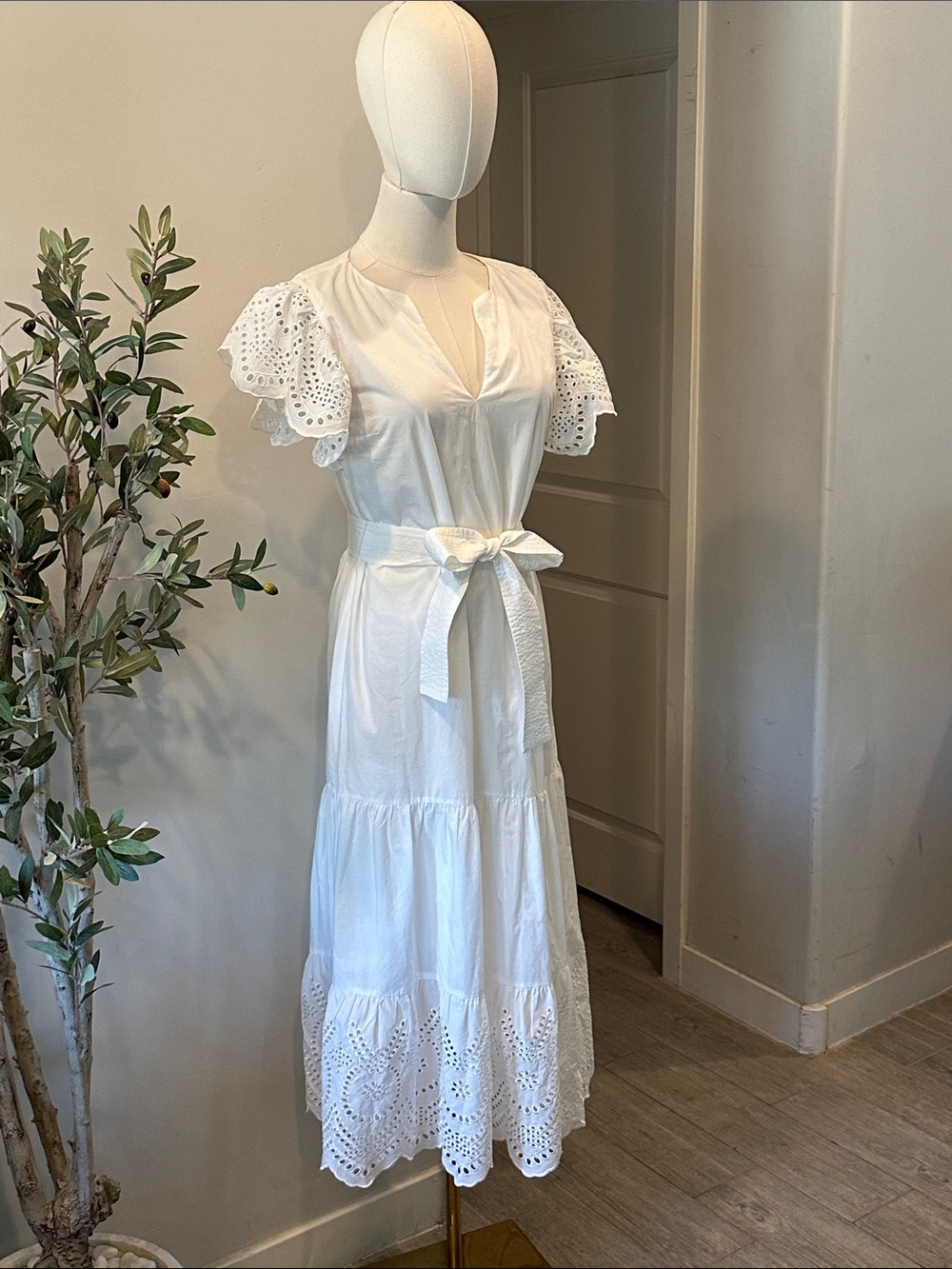 Rails Gia Tiered White Midi Dress New! - Picture 11 of 15